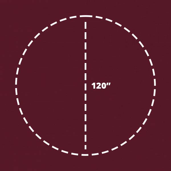 120 inch round colored linen table cloth